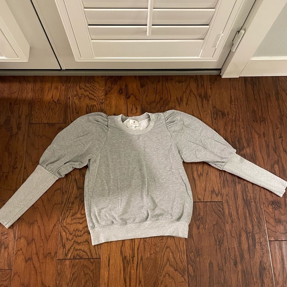 Sundry gray puffed-sleeve sweatshirt